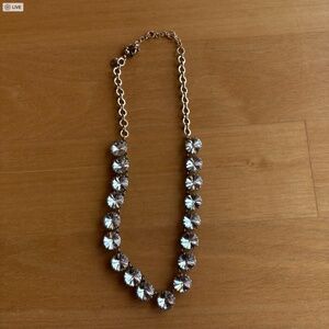 J Crew Round Crystal Statement Necklace: Glam Evening Jewelry